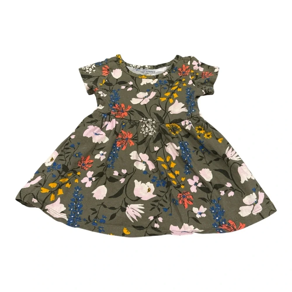 Old Navy Baby Girls Floral and Polka Dot Kids Cotton‎ Dress Set, Size 3-6 months
